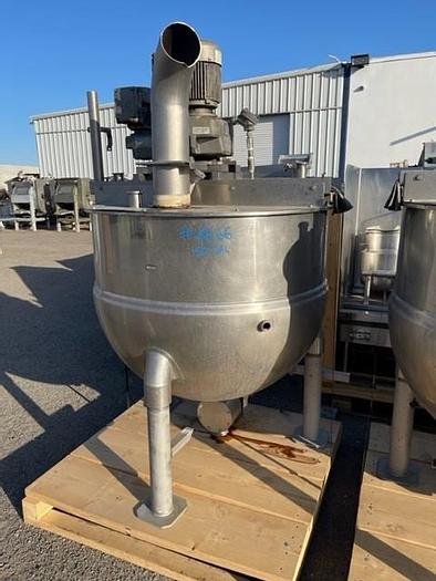 Used Groen 150 Gallon Stainless Steel Jacketed Mix Kettle With Dual Agitation