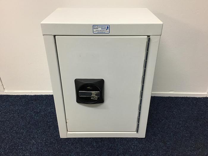 Used Bristol Maid Wall mounted drug cabinet with key