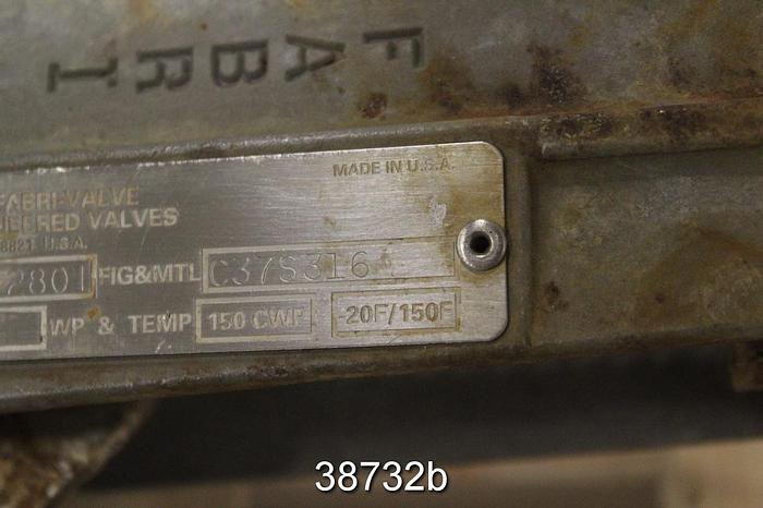 Used Fabri 3" Hand Operated Knife Gate Valve #38732