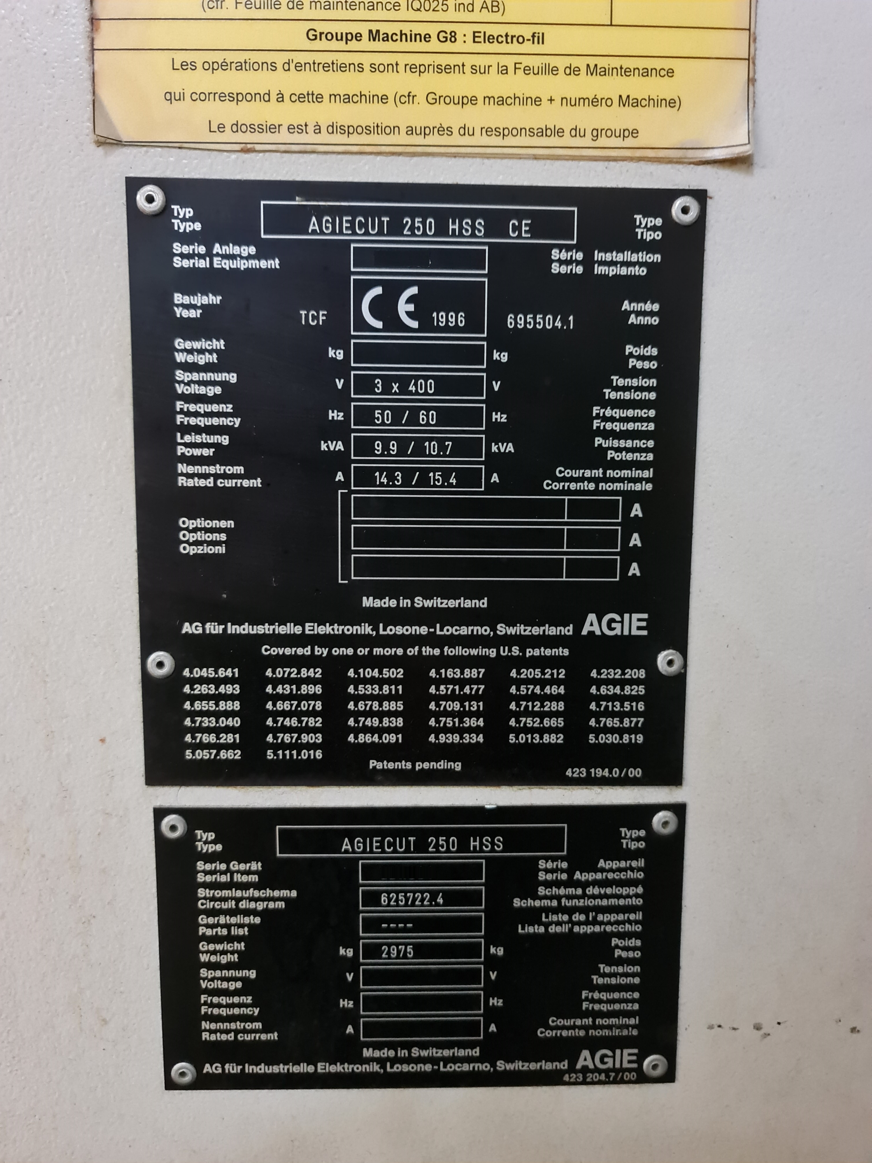 Usado AGIECUT 250 HSS CE - 1996