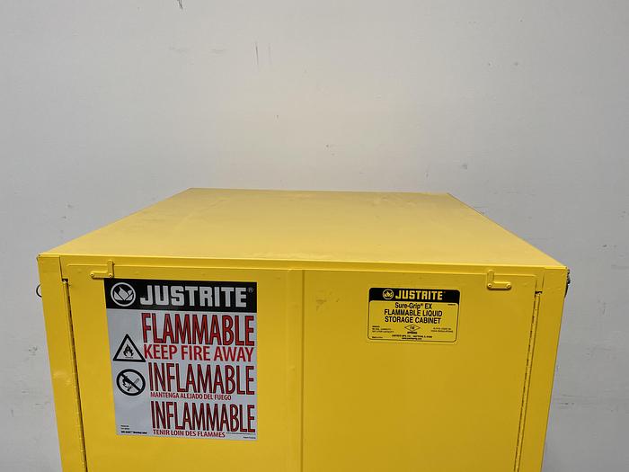 Used JustRite 29005 60 Gallon Flammable Cabinet 65"x 34"x 34" Manual Close