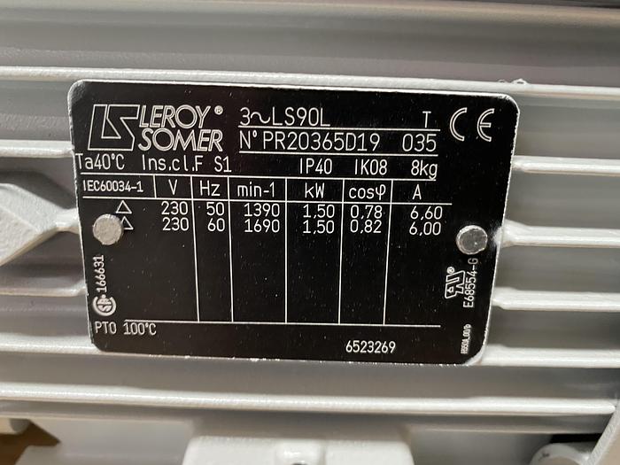 Used Leybold Sogevac SV40-65 BI FC Single-Stage Rotary Vane Pump