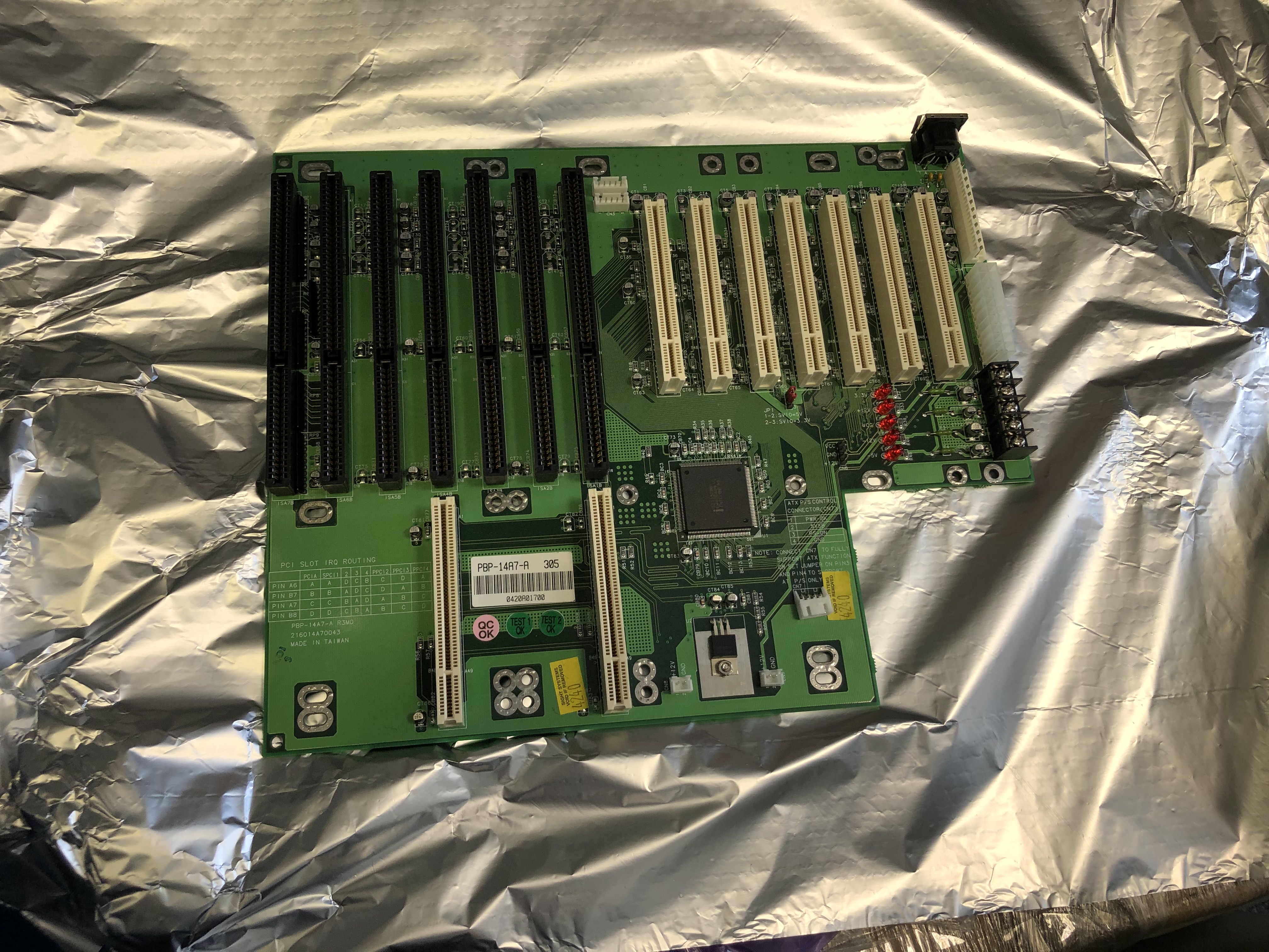 Portwell PBP-14A7-A Industrial Backplane PCB