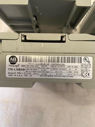 Used Allen Bradley Micrologix 1000, 1761-L16BWB Series E