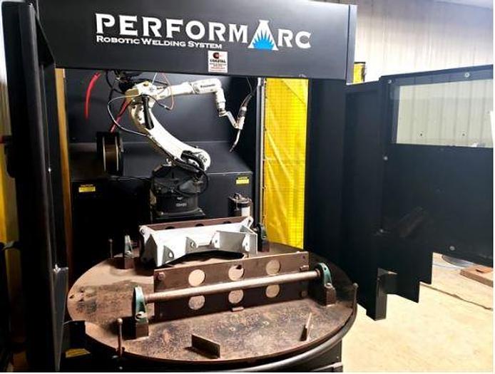 Used 2013 MILLER PERFORMARC PA250M ROBOTIC WELDING CELL, PANASONIC TA-1000 6-AXIS ...