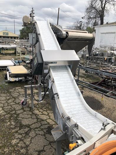 Used AIM 12'' Wide x 12' Long Intralox Elevator/ Conveyor