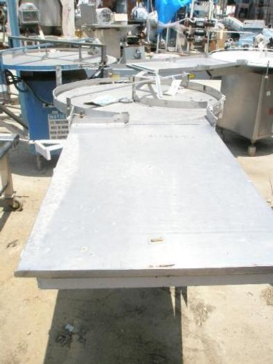 Used Table, Accumulation, 36" Dia, S/st, 1/4 HP, S/st Frame #S734779