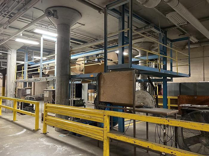 Used LAMB-GRAYS HARBOR CO. 86"W ROLL WRAPPER 60" DIAMETER SECOND SYSTEM