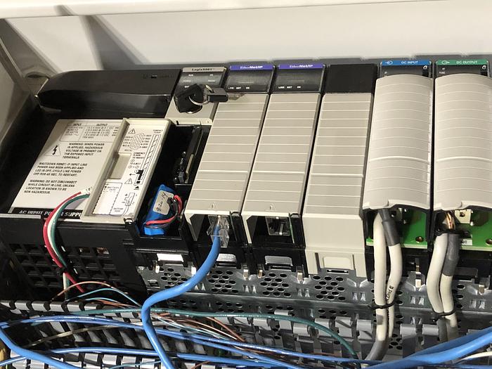 Used ALLEN BRADLEY LOGIX 5561 RACK WITH 1756-L61(M2/B1)