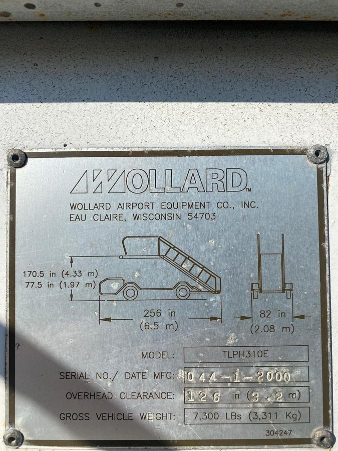 Used Wollard Narrow Body Aircraft Stair Truck