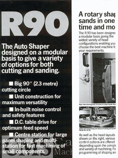 Used RYE R-90 DOUBLE-SPINDLE AUTOMATIC ROTARY SHAPER