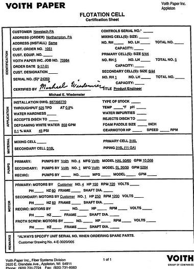 Used VOITH ECO-CELL #23249
