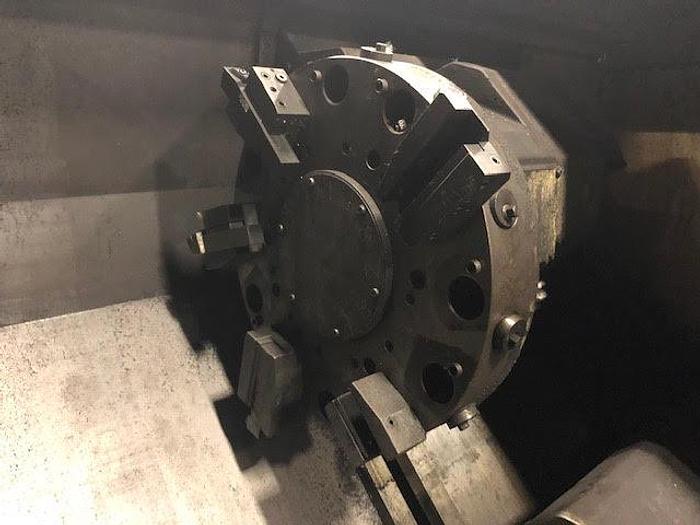 Used 1996 OKUMA LU15 CNC Lathe, Twin Turret, Tailstock, OSP 7000L Control