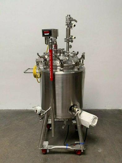 Used Howard 100 Liter Stainless Steel Jacketed Reactor w/ Bottom Magnetic Mixer 40PSI