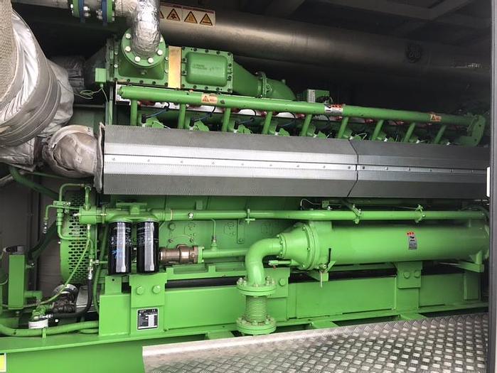 Used Jenbacher JMS 320 GS gas engine with Hitachi alternator 50 hz generator set