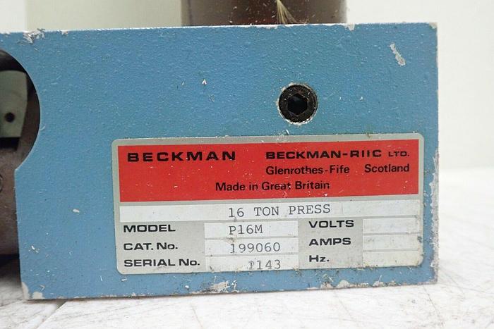 Used Beckman 199060 Model P16M 16 Ton Press