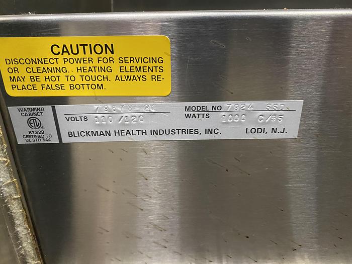 Used Blickman 7924 SSD Blanket Warmer for Sale in Petersburg, Virginia