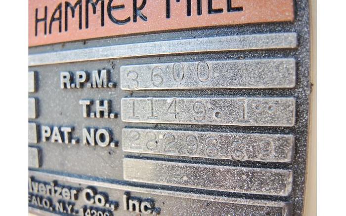 D'occasion USED SCHUTTE HAMMER MILL, FIXED HAMMERS, CARBON STEEL, 125 HP