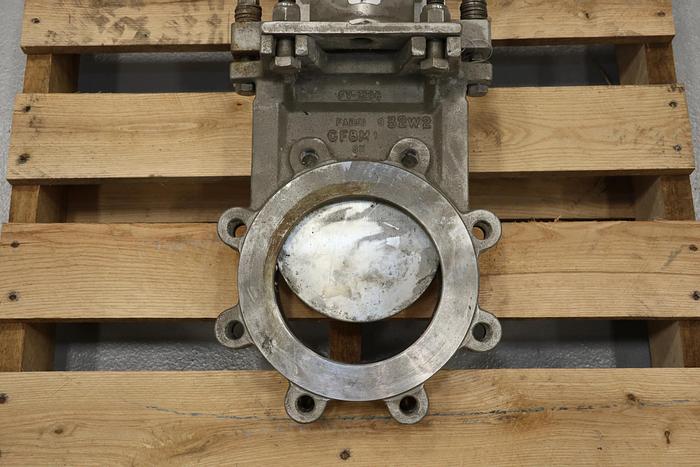 Used Fabri 6" Hand Operated Knife Gate Valve (Stainless Steel) #30199