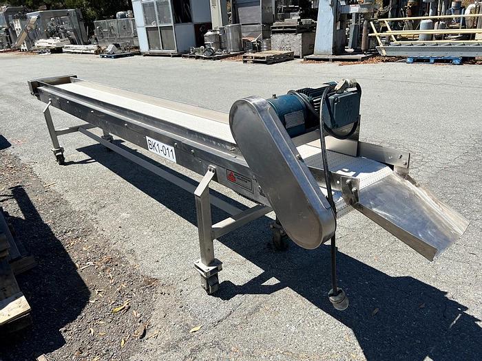 Used Conveyor, Belt, 12" x 13', S/st, Plastic, Great Western, 1 HP #S744644
