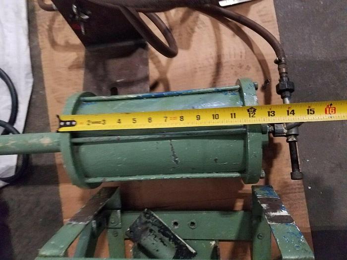 Used Pneumatic Cylinder with mounting bracket Air Piston 12" Stroke x 5" Dia.