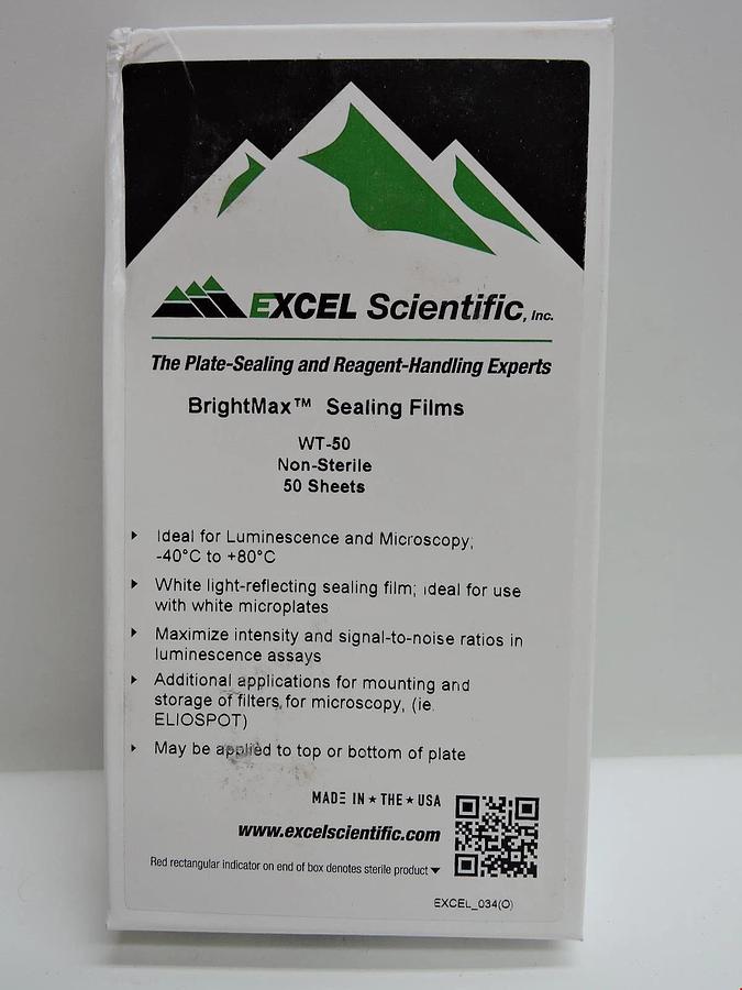 Excel Scientific BrightMax Microplate Sealing Film for Luminescence & Microscope