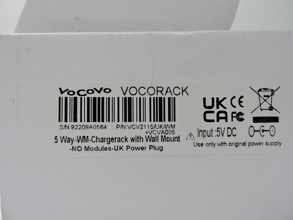VoCoVo Voice -5 WAY- WALL MOUNTED MULTI UNIT CHARGER VCV2115/UK/WM + VCVA005 NEW