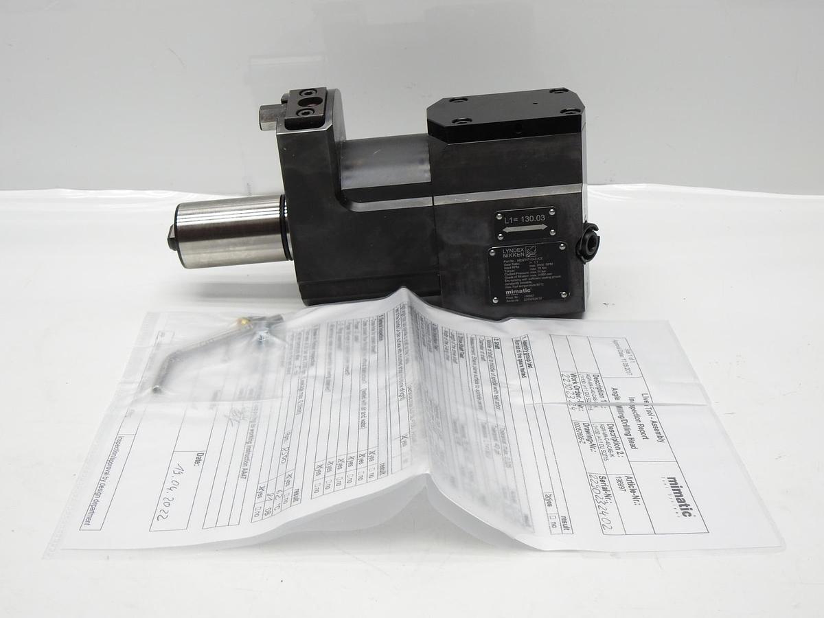 Lyndex-Nikken MZQT47 Live Tool Angle Milling Drilling Head MZQT47-C4Z-ICE - NOB!