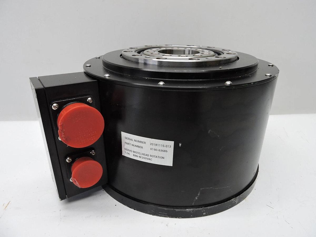 0190-63686 Servo Motor Head Rotation 7.5A, 88N-M 220 VAC 340-140-11031 - NOB NEW