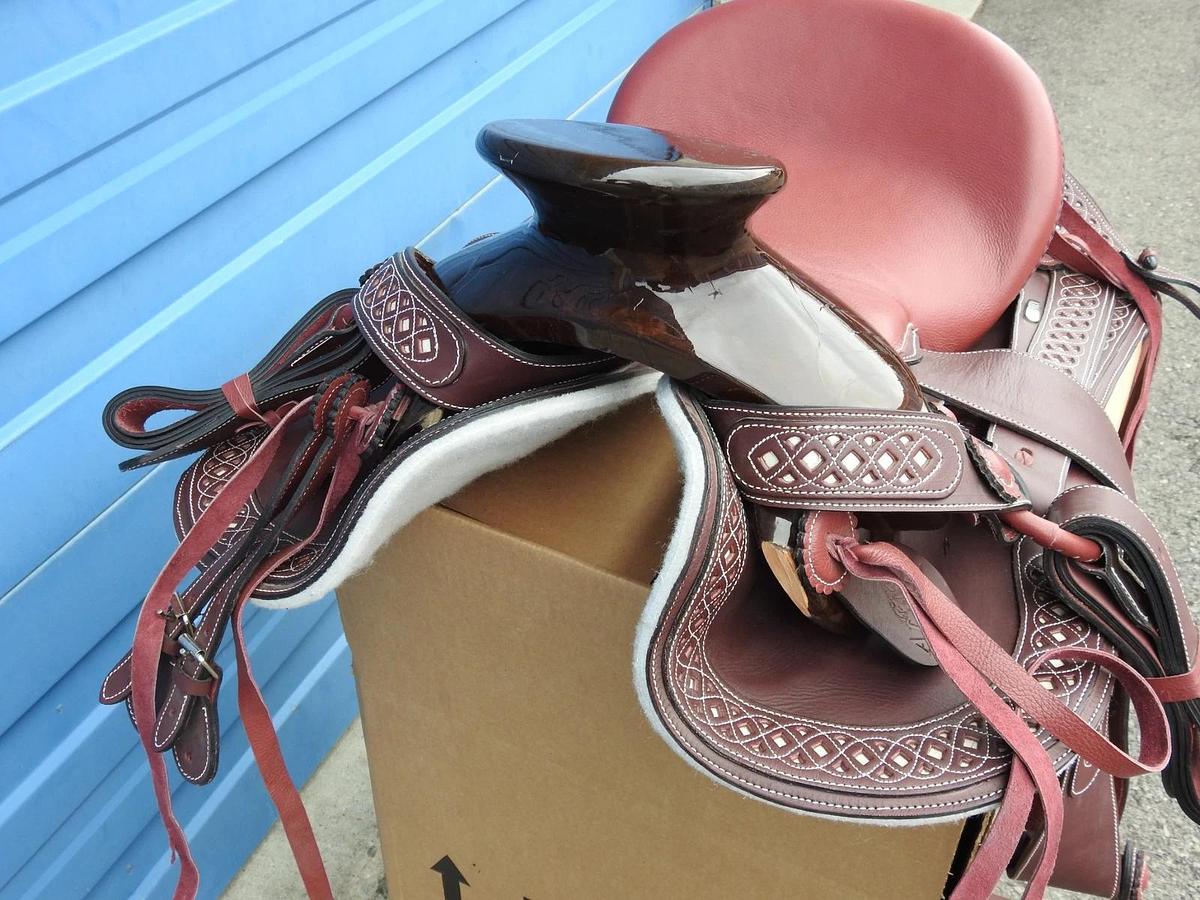 Alpha Mounturas Show Saddle High-Gloss Shaft Alpha Saddle NEW w/ Shipping Damage