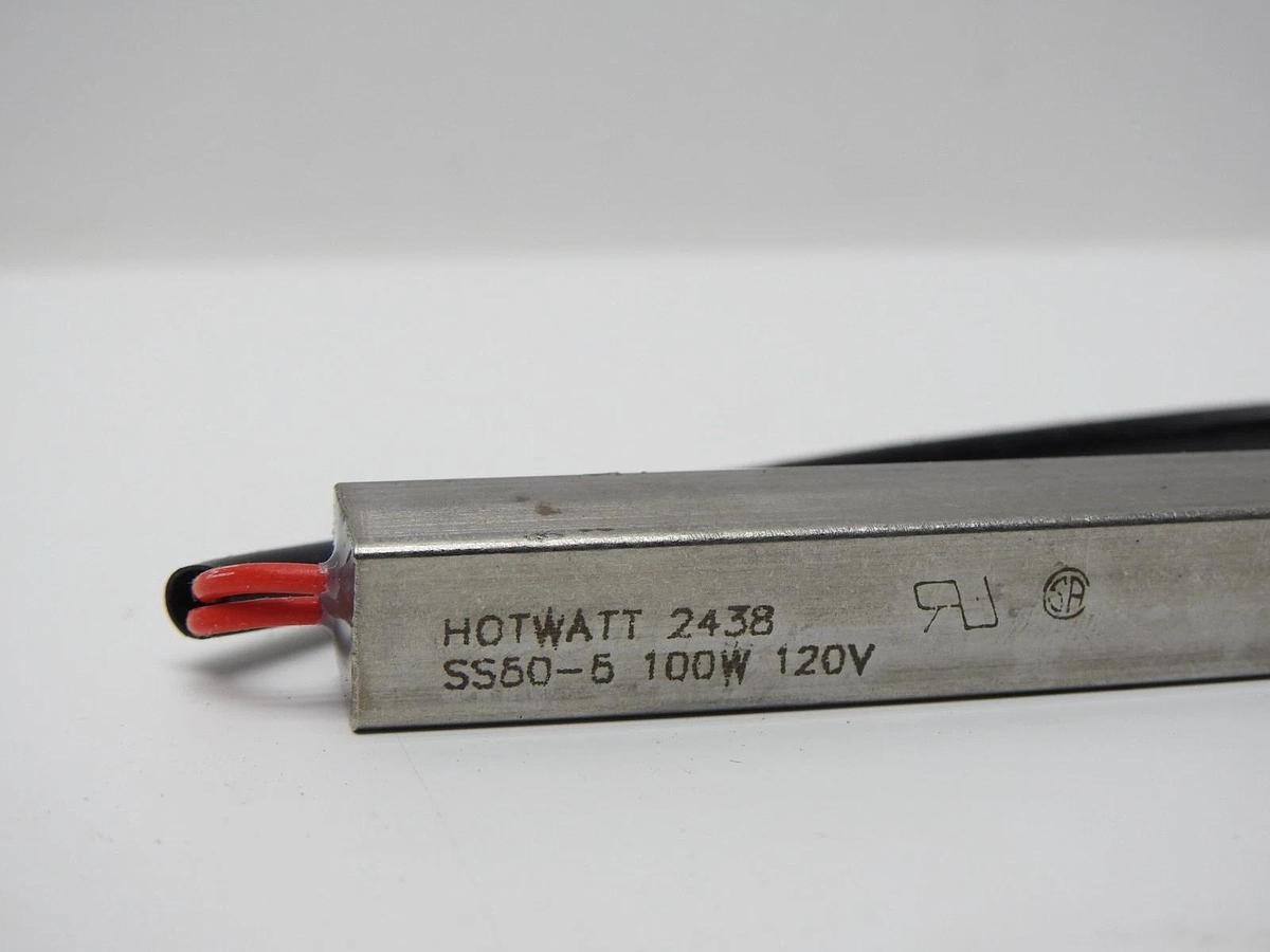 Hotwatt 2438, SS50-5 Strip Heater Square Cartridge Heater 5" 100W 120V -OEM NEW