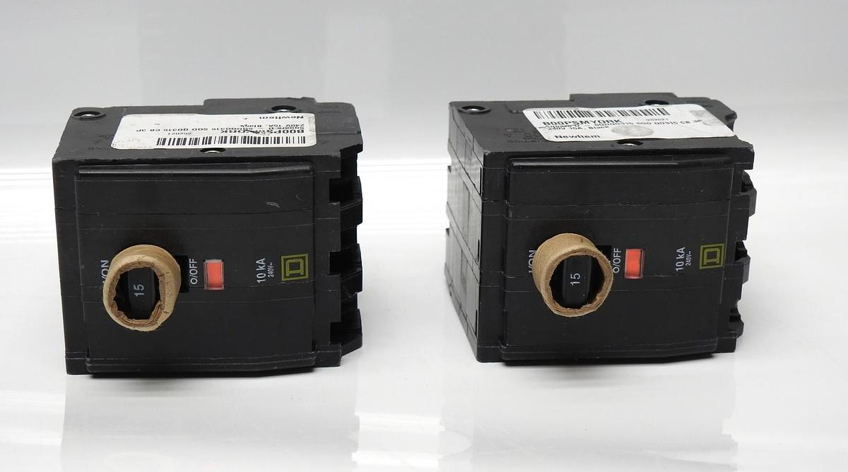 (2/pack) Square D SQDQO315 SQD QO315 CB 3P 240V 15A - NOB NEW!