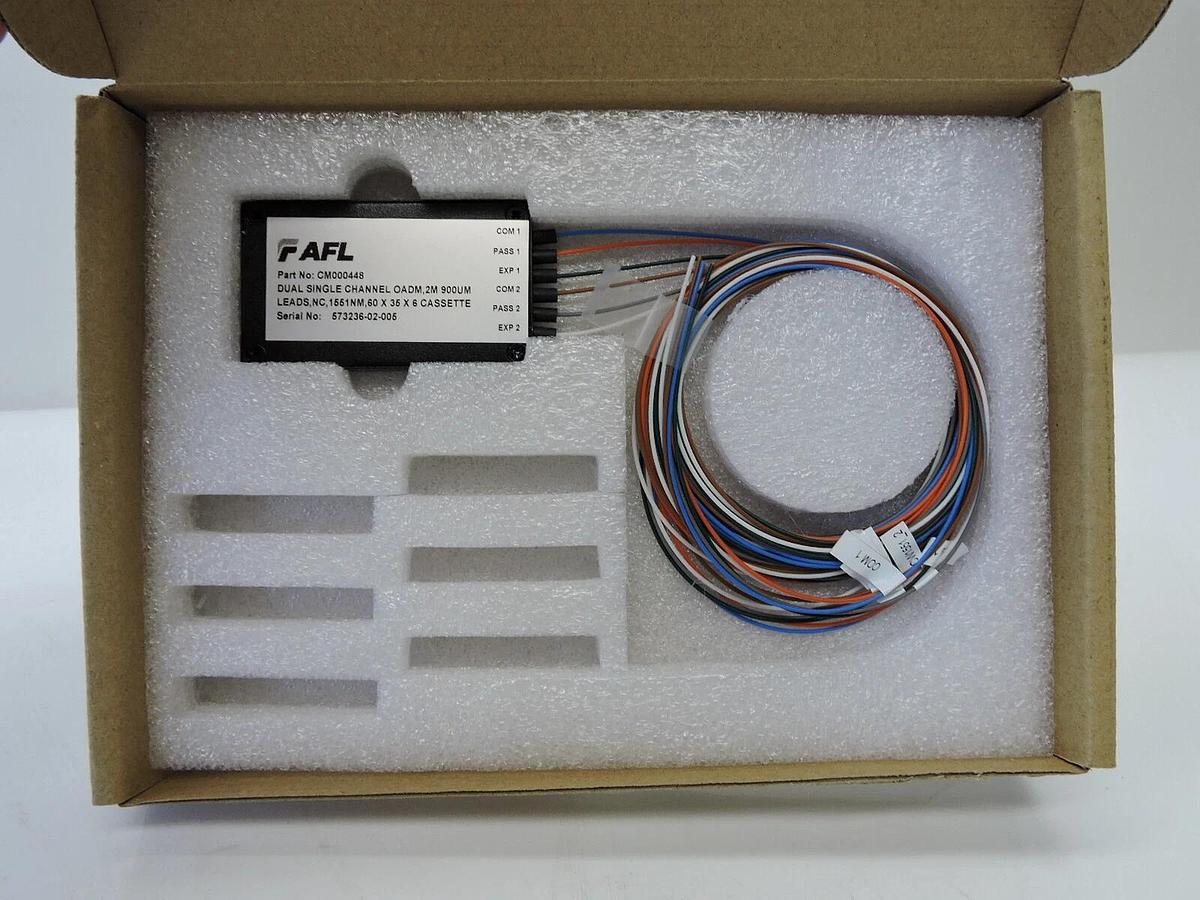 FAFL CM000448 Dual Single Channel OADM 2m, 900u LEADS, 1551NM 60x35x6 Cassette