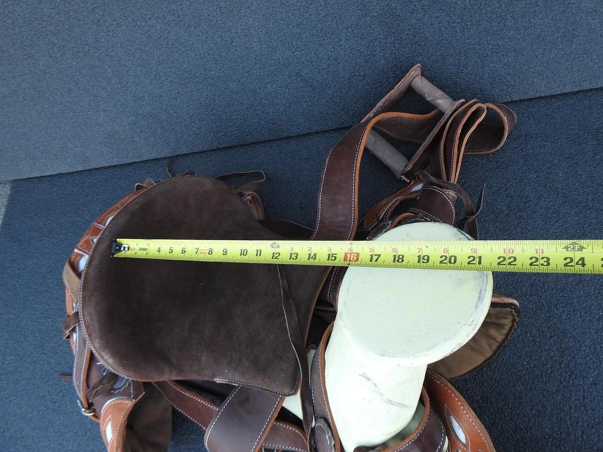 Round Cantina Charra Chair Mexican Leather Horse Saddle