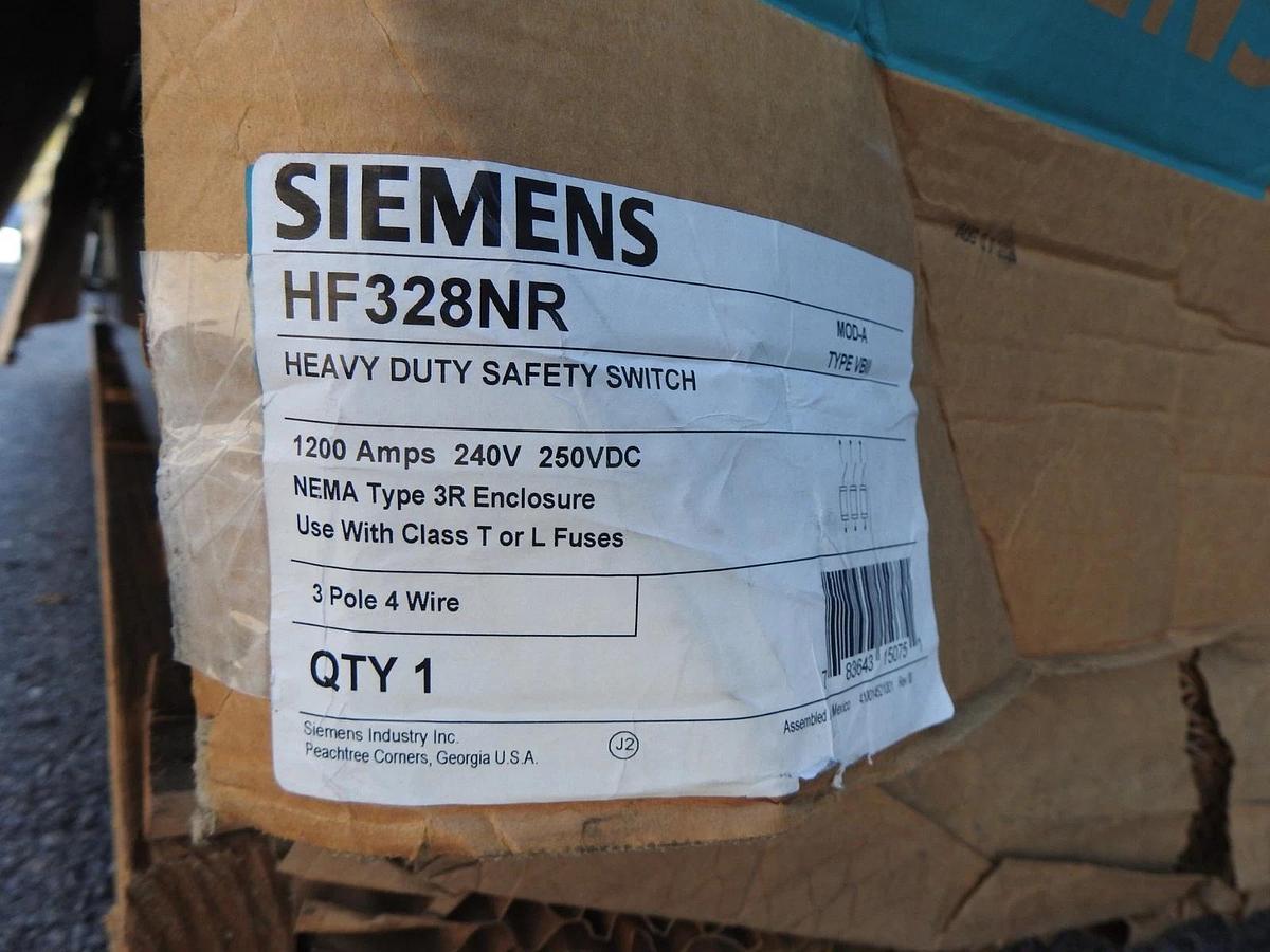 Siemens HF328NR Heavy Duty 1200A 240V AC 3P4W Disconnect Switch - BULK NEW!