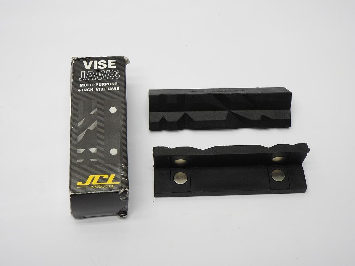 JCL 4" Vise Jaws Multipurpose Use on any Metal Vise, Magnetic Reversible Pads x2