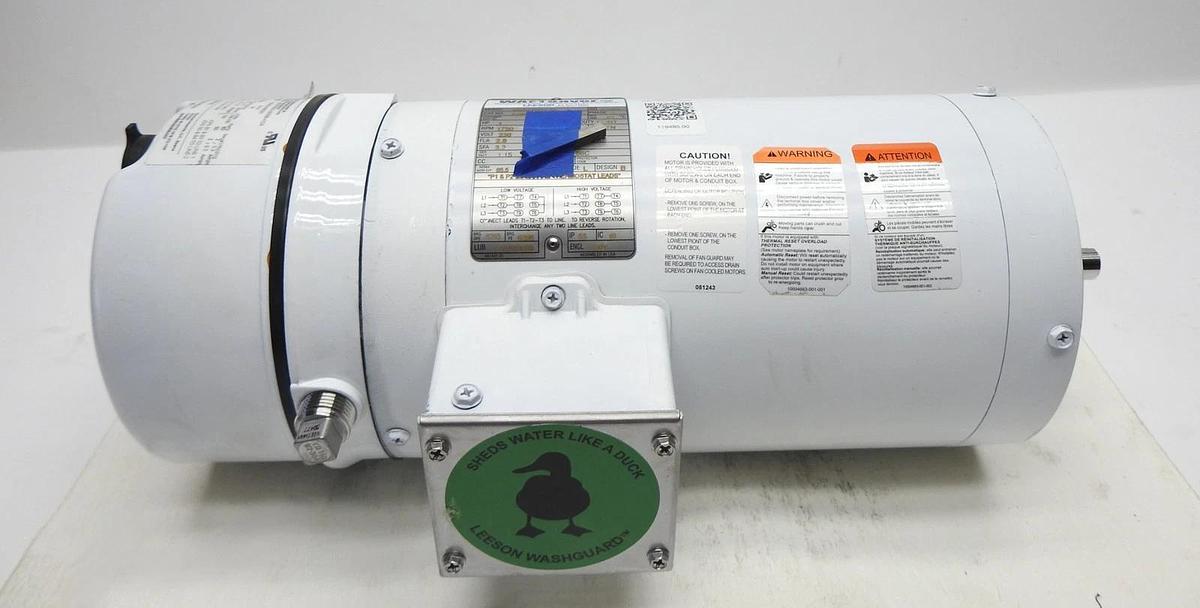 LEESON 119485.00 C6T17VC73A Brake Motor 1 HP, 3 Phase Stearns 105602480001 NEW