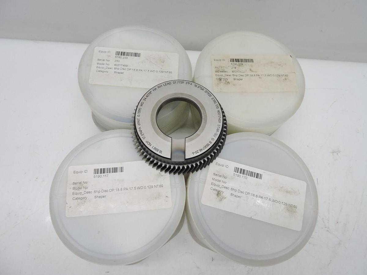 STAR-SU Gear Shaper Cutter, DP 18.8, PA 17.5, WD 0.129, NT 69 - LOT OF 4
