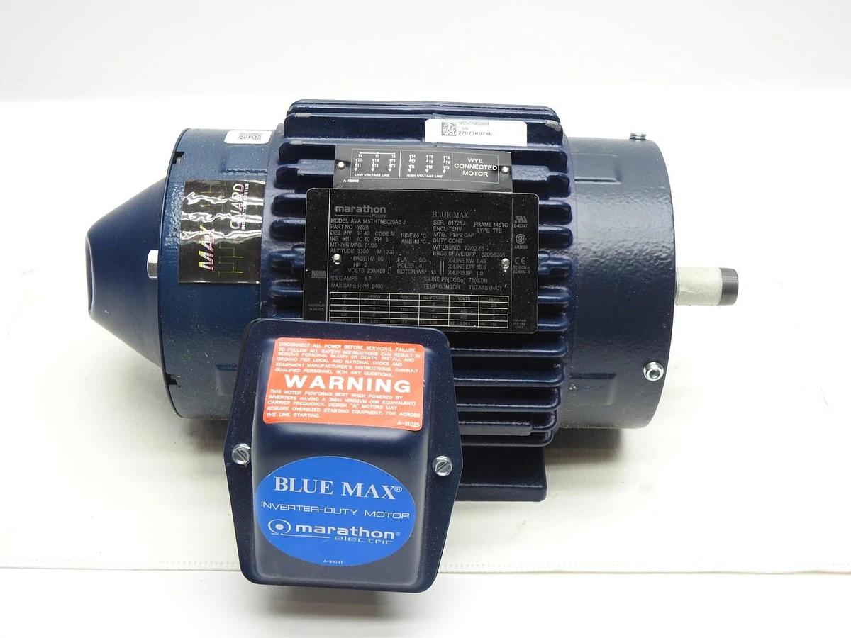 Marathon Y526 2HP Motor 1750RPM 145TC TENV 3PH ZVH 145THTN8029 Blue Max