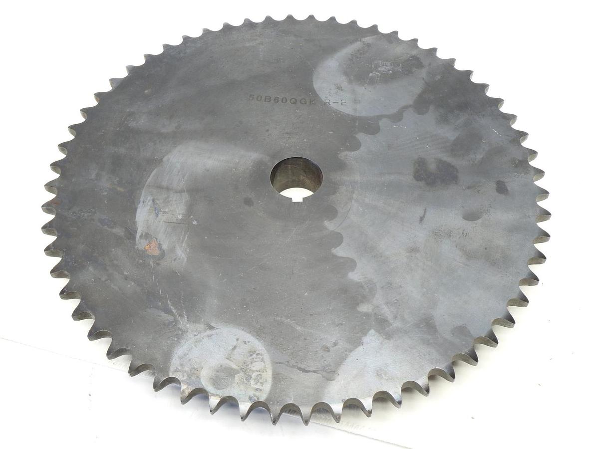 50B60 Minimum Bore Roller Chain Sprocket, Single Strand 3/4" Stocked Bore, 60T