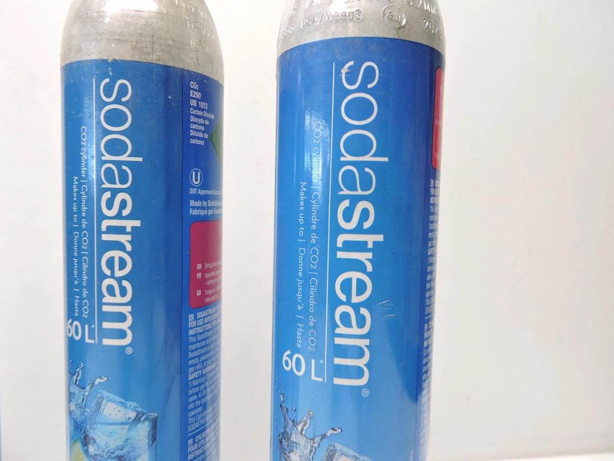 (Lot of 4) Empty SodaStream 60L CO2 Cylinder Replacement Canister - NICE! 811369001221