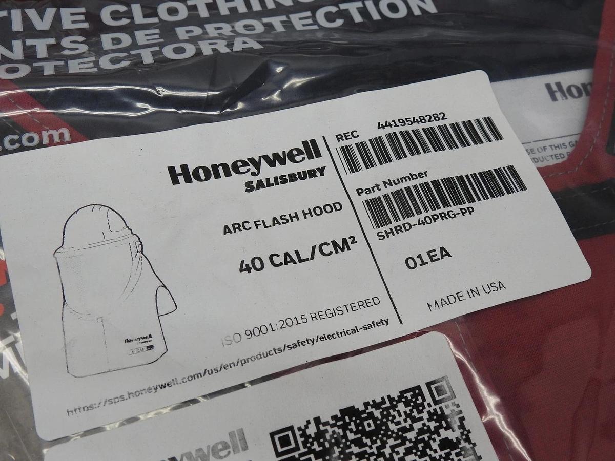 Honeywell Shroud, Red, ATPV 40 cal/sq cm SHRD-40PRG-PP ARC Flash Protect Hood