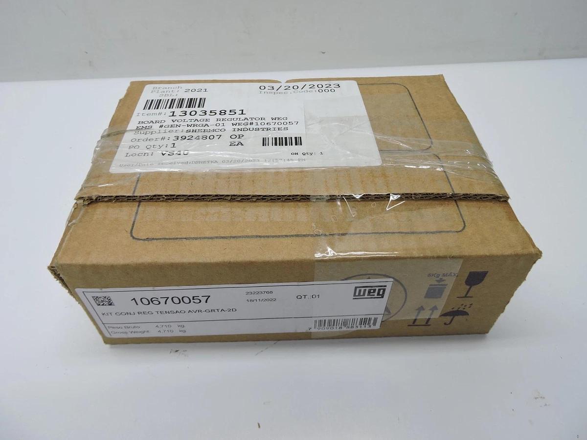 WEG Gmeyer GRTA-2D Automatic Voltage Regulator Board WEG# 10670057 - NOB NEW!