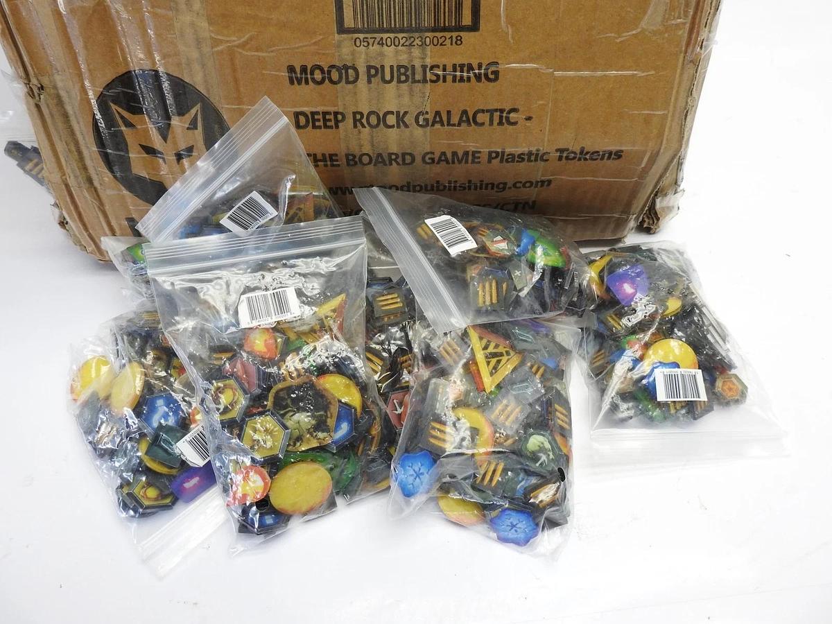 HUGE LOT of 200 Mood Publishing Deep Rock Galactic Plastic Tokens