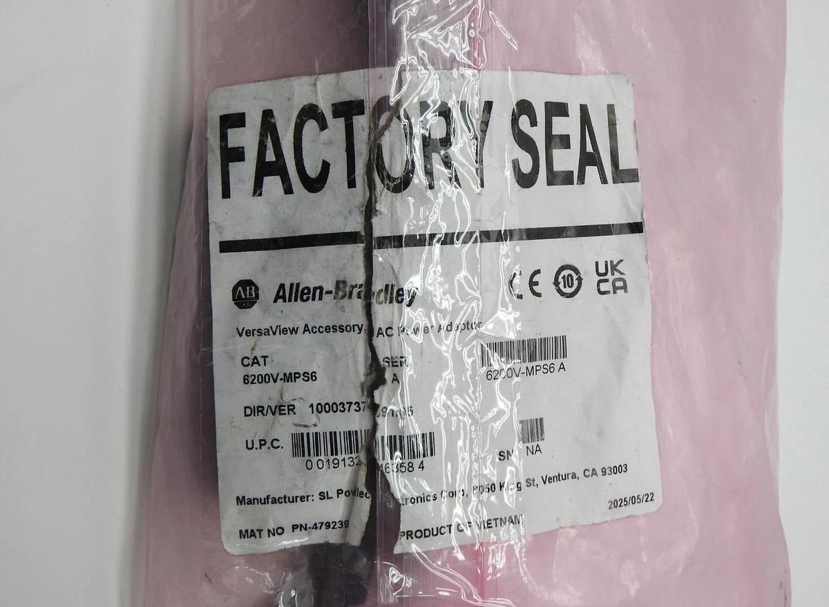 GENUINE Allen-Bradley 6200V-MPS6 External AC/DC Power Adaptor, 24VDC - NOB NEW