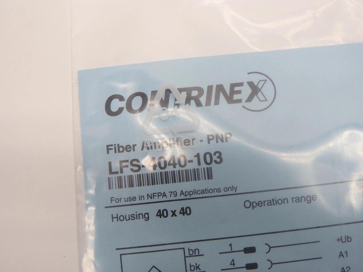 Contrinex LFS-4040-103 Standard Fiber Amplifier 40 x 40 150 mm PBTP Sensor NEW!