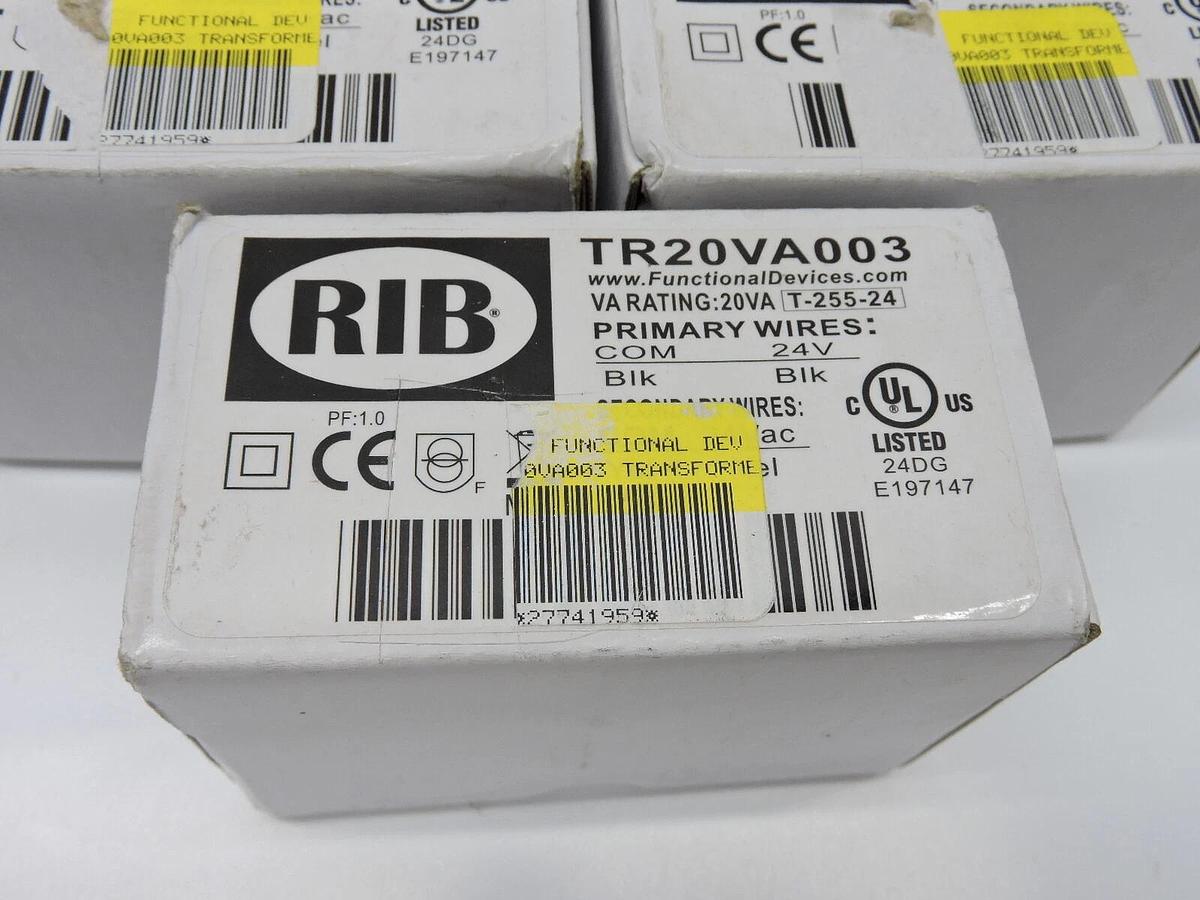 (Lot of 5) RIB TR20VA003 SECONDARY WIRES 24V TRANSFORMER - NEW
