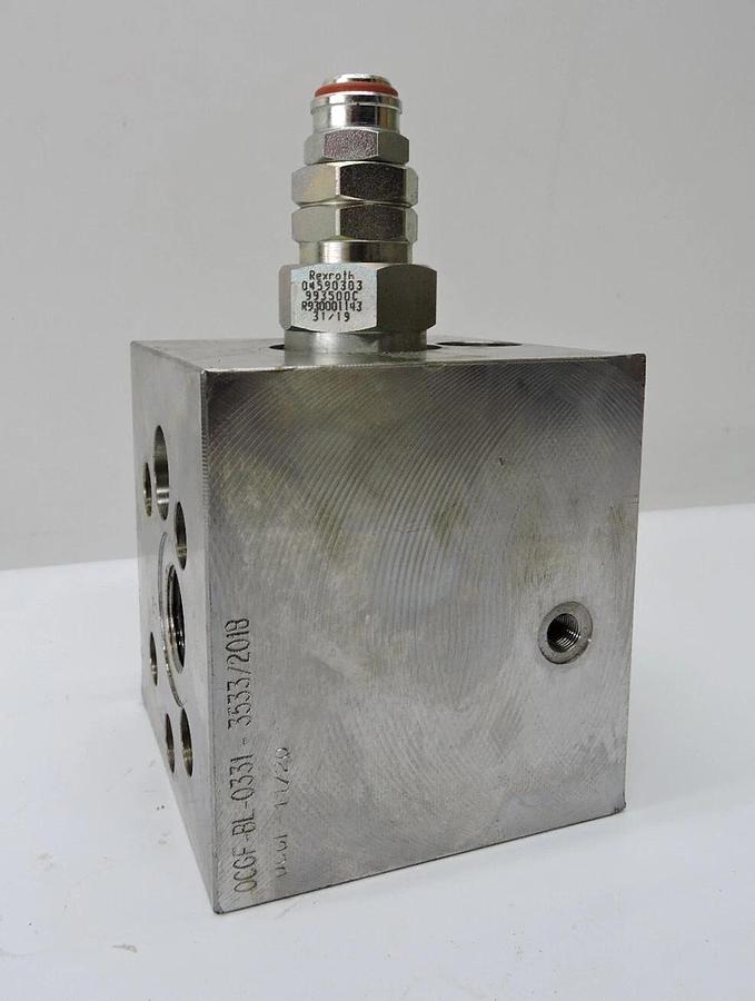 Hydraulic Manifold Block 0CGF-BL-0331-3533 2018 w/ Rexroth R930001143