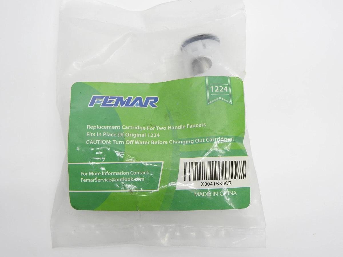 (2/pk) FEMAR 1224 Faucet Cartridge Replacement Fits Moen Two-Handle Faucets