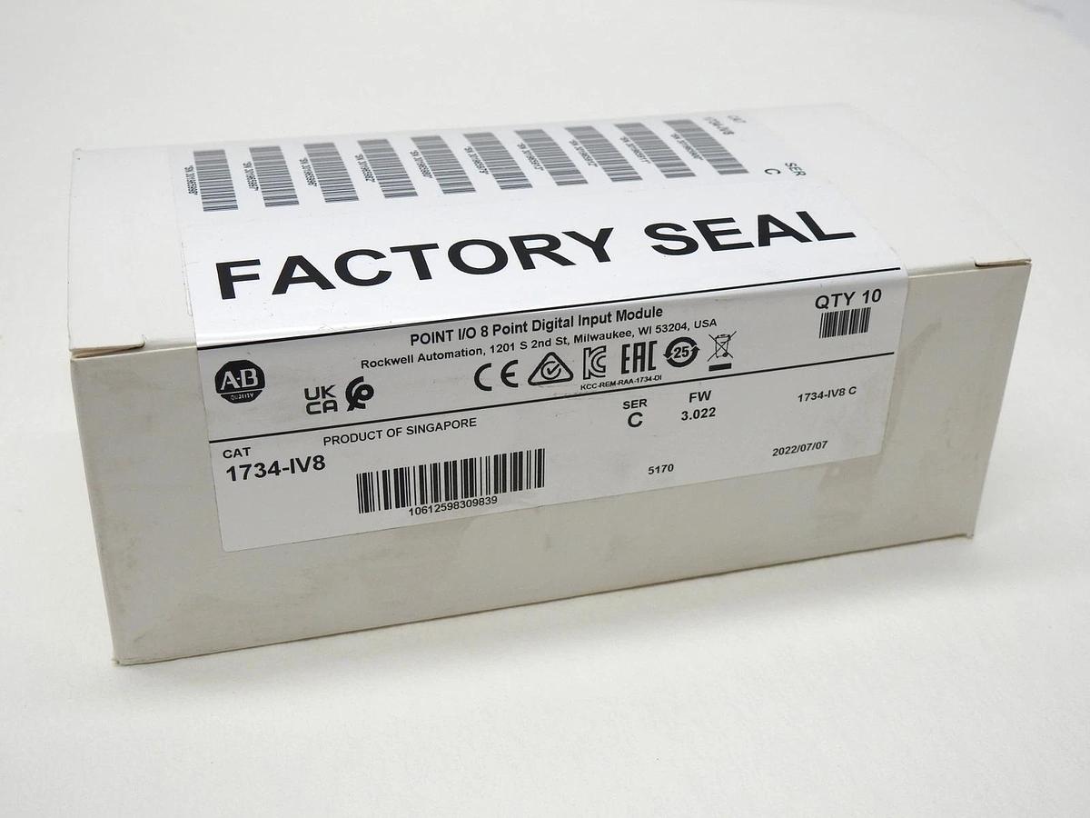 Box of 10 *2022* NEW Allen Bradley 1734-IV8 I/O 8 Point Digital Input Module USA